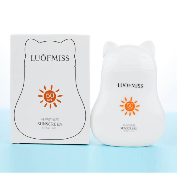 Сонцезахисний крем SPF50+ Luofmiss, натуральний з вітамінами, проти пігментації, подвійний UVA/UVB захист, 30мл