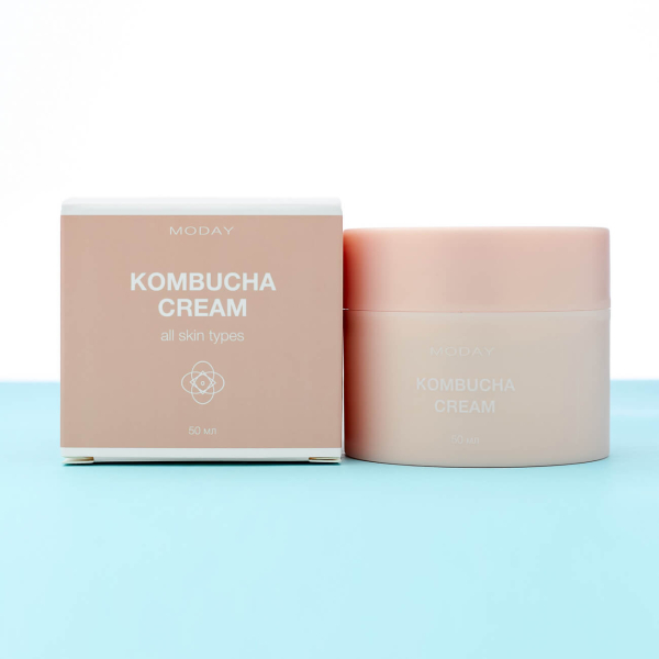 Мультифункціональний двухфазний крем для обличчя MODAY Kombucha CREAM на основі ферментованого чорного чаю, астаксатіну та Bix’Activ® 50 мл